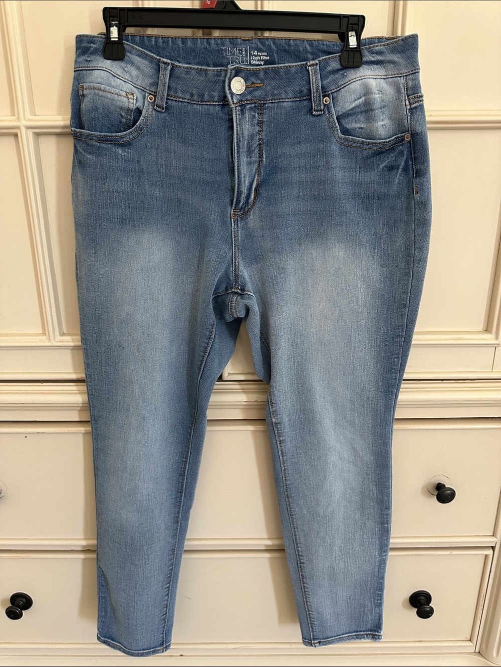 Time and Tru Light Blue Faded Skinny Jeans